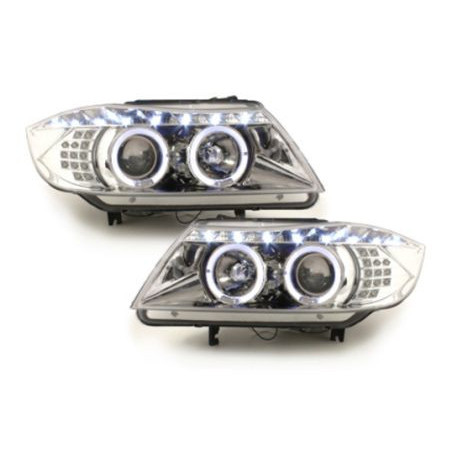 Кристални фарове BMW E90  (2005-2008) - хром