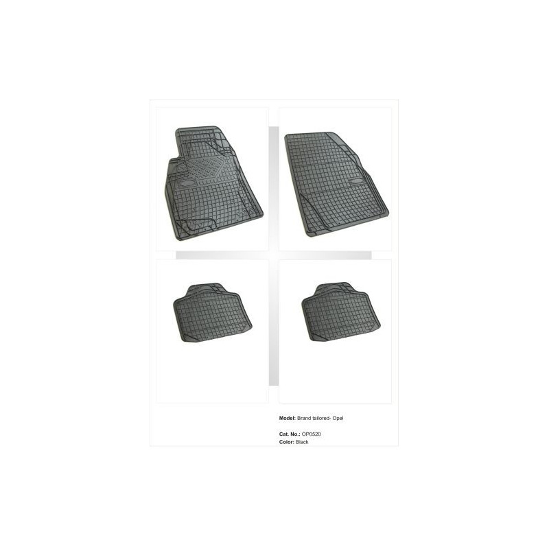 Гумени стелки универсални за OPEL Corsa 06 / Agila / Astra 03 / Vectra 01 / Signum / Insignia / Meriva / Zafira / Antara