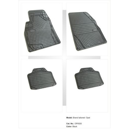 Гумени стелки универсални за OPEL Corsa 06 / Agila / Astra 03 / Vectra 01 / Signum / Insignia / Meriva / Zafira / Antara