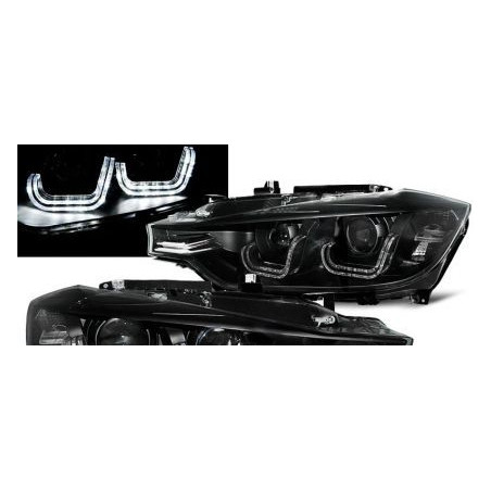 Кристални фарове за BMW F30  (2011+) - за фабричен ксенон