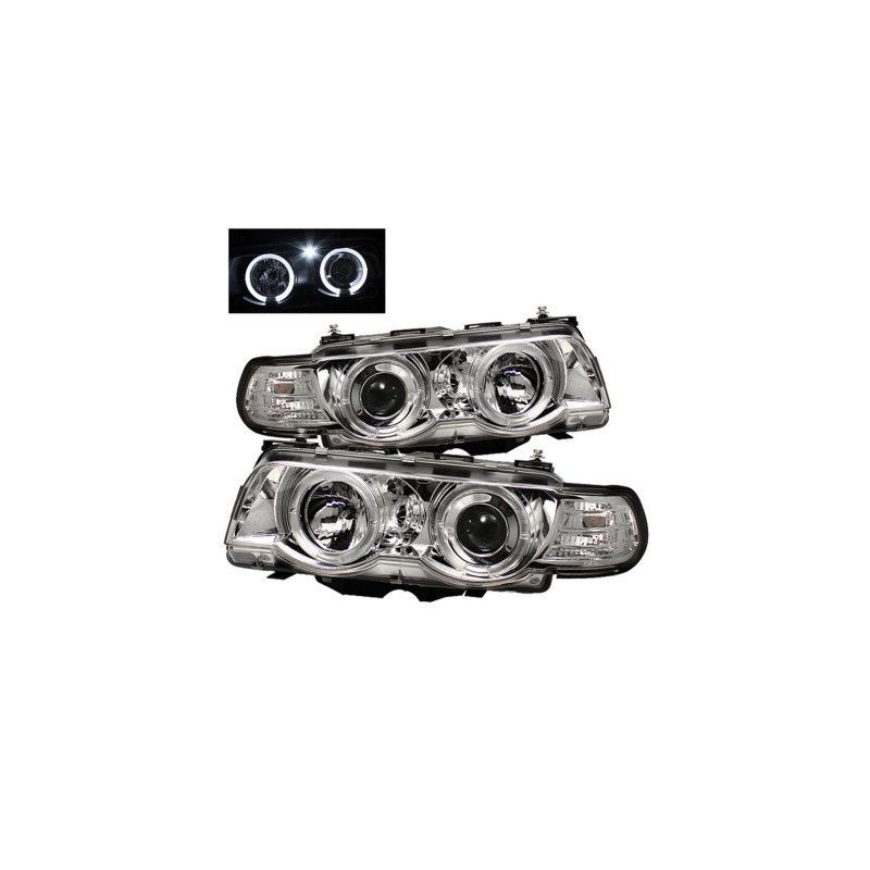 Кристални фарове  Angel Eyes BMW E38  (1998-2001) - хром