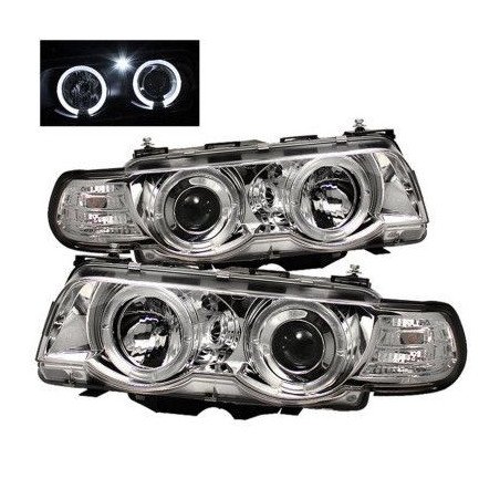 Кристални фарове  Angel Eyes BMW E38  (1998-2001) - хром