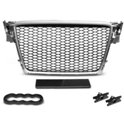 Решетка без емблема за Audi A4 B8 (2008-2011) - RS Look Силвър - Мат