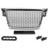 Решетка без емблема за Audi A4 B8 (2008-2011) - RS Look Силвър - Мат