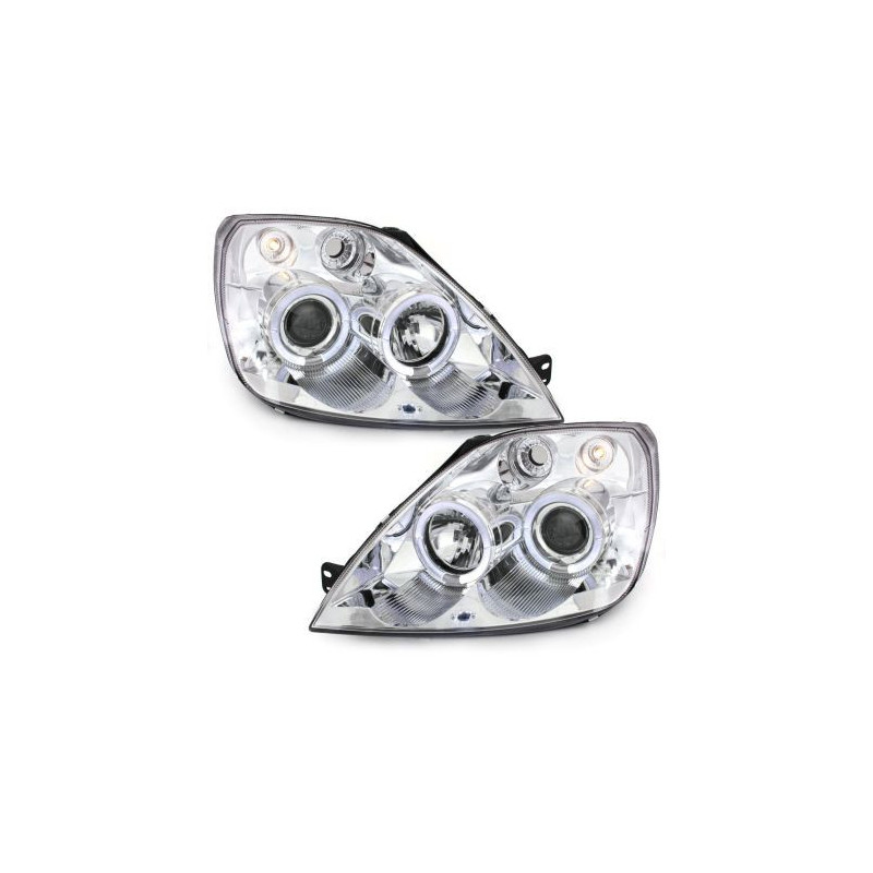 Кристални фарове FORD FIESTA (2002-2005) - хром