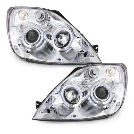 Кристални фарове FORD FIESTA (2002-2005) - хром
