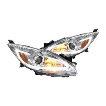 Кристални фарове  MAZDA 3  4 врати (2008-2013) - хром