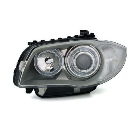 Кристални фарове за BMW E87 Angel Eyes (2004-2011) - хром