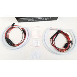 Ангелски Очи Лайтбар Дизайн за BMW E46 седан, комби (1998-2005) / купе (1998-2003) - Бял цвят