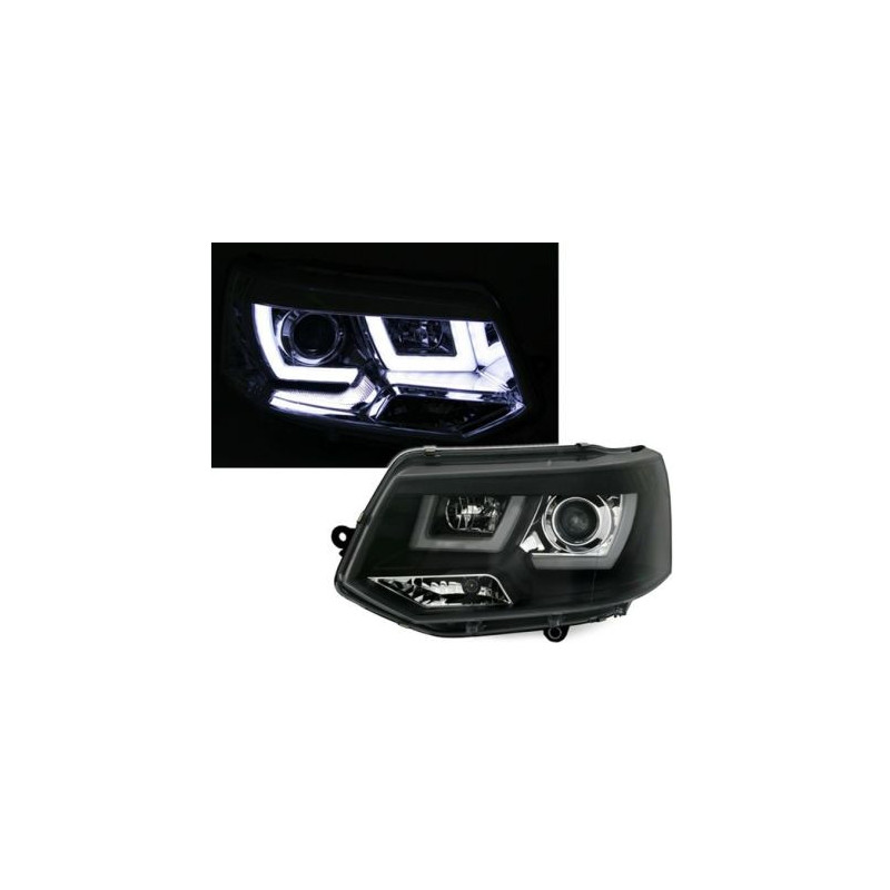 Кристални фарове  VW TRANSPORTER T5 (2009+) - черни