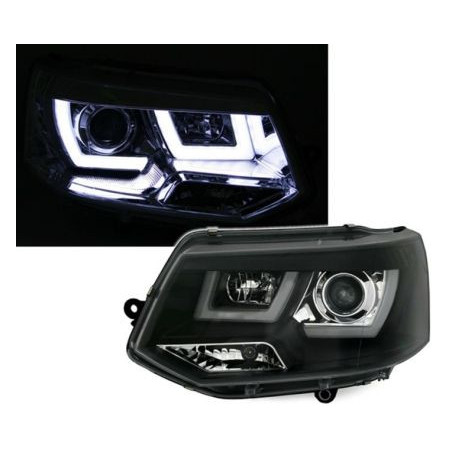 Кристални фарове  VW TRANSPORTER T5 (2009+) - черни