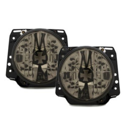 Кристални фарове с кръст GOLF II  (83-93) - черен хром