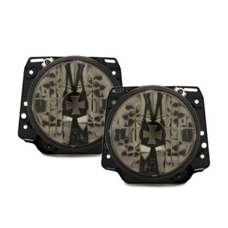 Кристални фарове с кръст GOLF II  (83-93) - черен хром