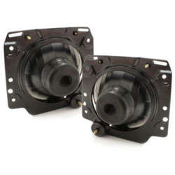 Кристални фарове с кръст GOLF II (83-93) - черен хром