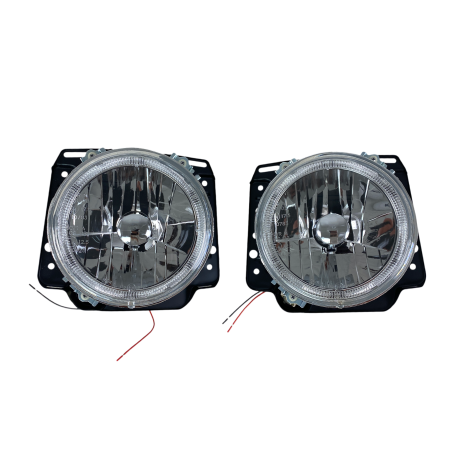 Кристални фарове с Angel Eyes GOLF II  (83-93) - хром