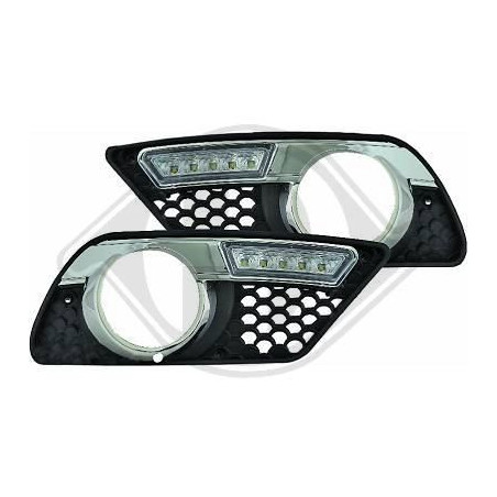Дневни светлини с дупка за халоген  Mercedes C-CLASS W204 (2007-2011) - за АМГ Броня