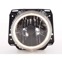 Кристални фарове с Angel Eyes и кръст GOLF II (83-93) - черен хром