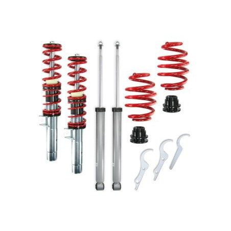Регулируемо окачване за BMW E46 (1998-2005)  - Червени пружини
