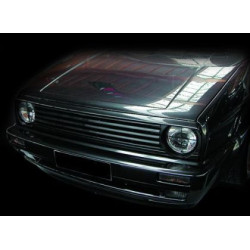 Решетка без емблема за Golf 2 с 2 фара - черна