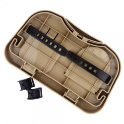 Сгъваема поставка за чаши за облегалка с масичка - бежова