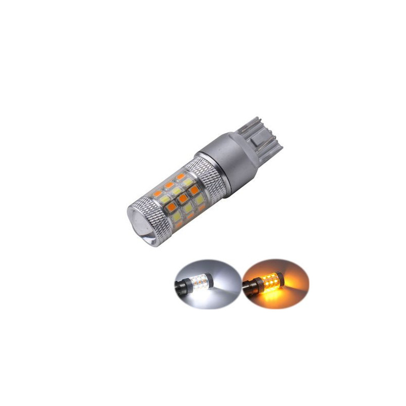 Диодна крушка Т20 с 42 диода и лупа - комбинирана за мигач и дневни светлини