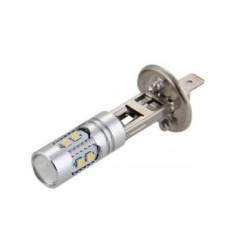 Диодна крушка H1 10W с 10 диода 2323 по 1W Cree и лупа