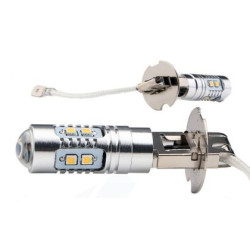 Диодна крушка H3 10W с 10 диода 2323 и лупа