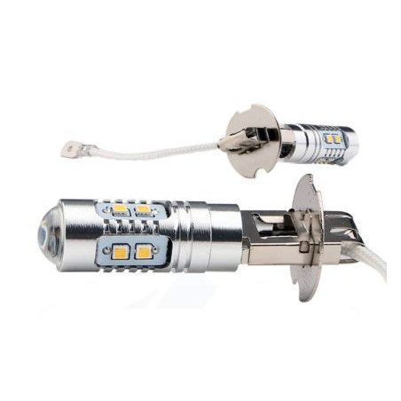 Диодна крушка H3 10W с 10 диода 2323 и лупа