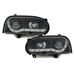 Кристални фарове DAYLINE  GOLF III  - черни