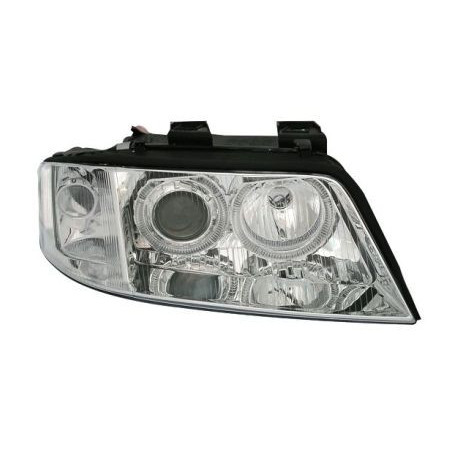 Кристални фарове  AUDI A6 (2001-2003) за фабричен ксенон - хром