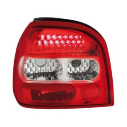 Диодни стопове GOLF III - червени / хром