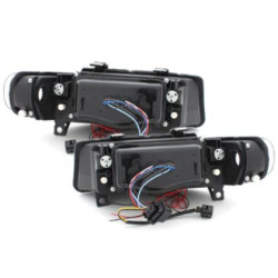 Кристални фарове Angel Eyes SEAT LEON / TOLEDO (1999-2004)- черни