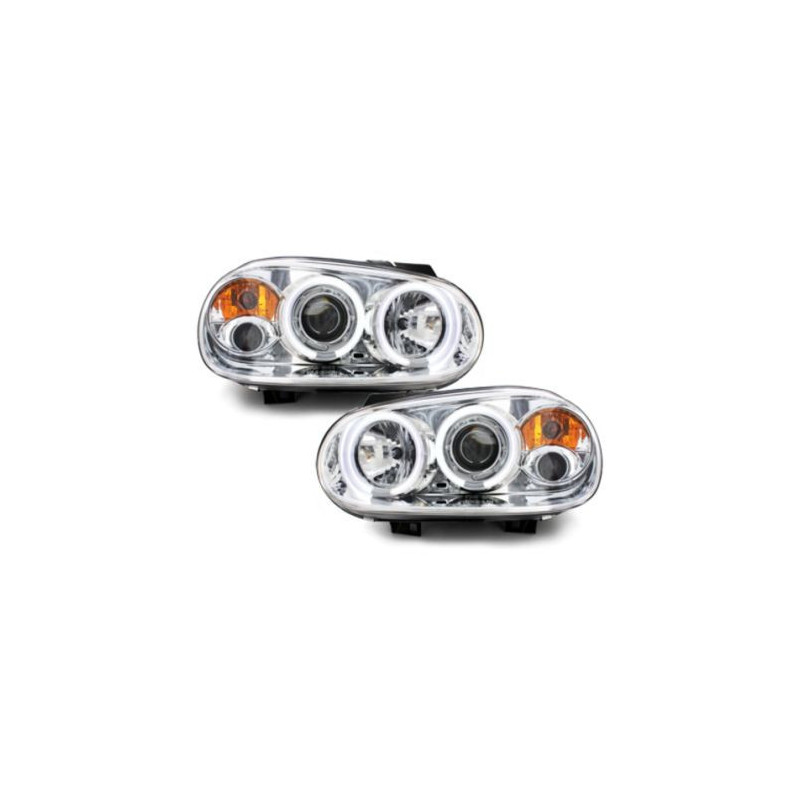 Кристални фарове  Angel Eyes GOLF IV  - хром