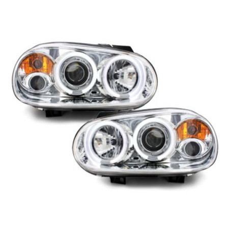 Кристални фарове  Angel Eyes GOLF IV  - хром