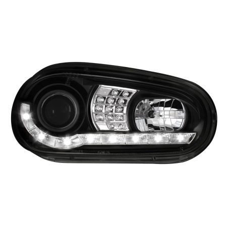 Кристални фарове Dayline GOLF IV  - черни