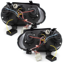 Кристални фарове Dayline GOLF IV - черни