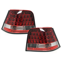 Диодни стопове  GOLF IV   -  червени / хром