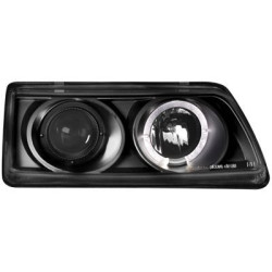 Кристални фарове ANGEL EYES CRX (88-89) с 1 ринг и лупа  -черни