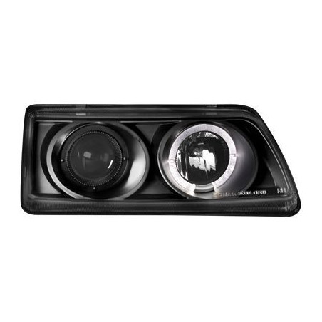 Кристални фарове ANGEL EYES CRX (88-89) с 1 ринг и лупа  -черни