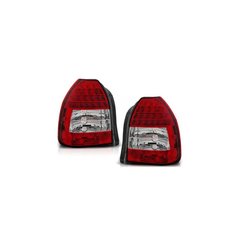 Диодни стопове HONDA CIVIC (3D) (96-01) - Червен Хром