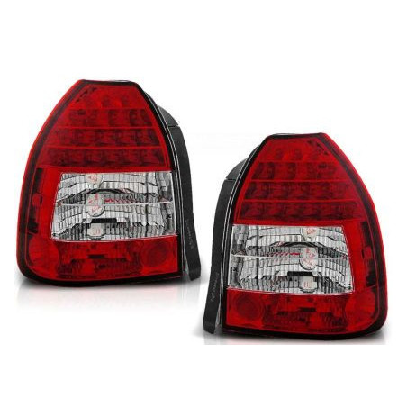 Диодни стопове HONDA CIVIC (3D) (96-01) - Червен Хром