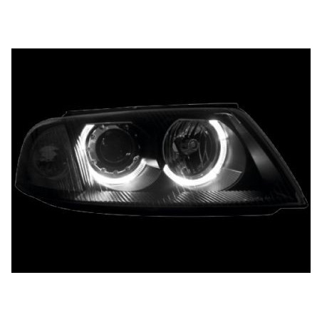 Кристални фарове  Angel Eyes VW PASSAT  B5.5 (01-05)  - черни