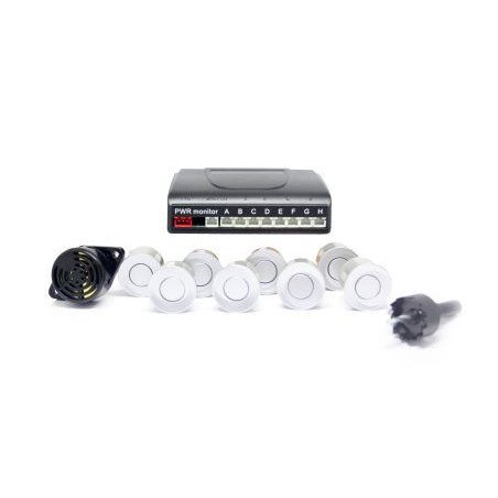 Парктроник с 8 сензора и звукова сигнализация - сребристи датчици