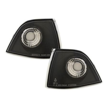 Кристални мигачи до фара BMW E36 (90-99) sedan - черни