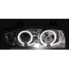 Кристални фарове за BMW E36 Angel Eyes (91-99) 2d coupe - хром