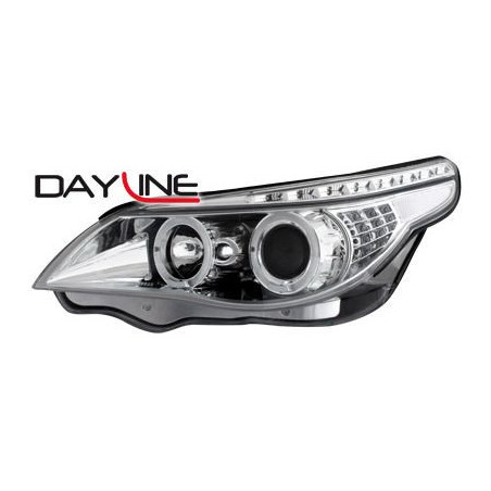 Кристални фарове BMW E60 (2003-2007) - хром