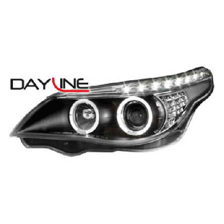 Кристални фарове за BMW E60 (2003-2007) - черни