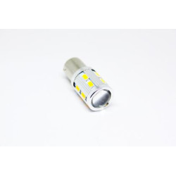 Диодна крушка BA15S с 16 ултраярки диода и лупа единична светлина Оранжев