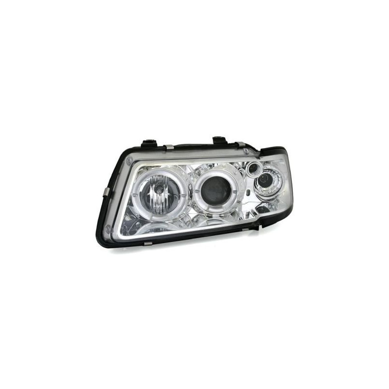Кристални фарове за Audi A3 Angel Eyes (1996-2000) - хром
