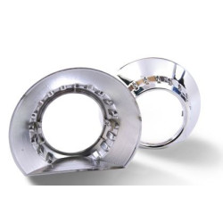 Капачки за лупи 2.5" BMW E46 Design овална ретрофит изрязана D 13.5cm